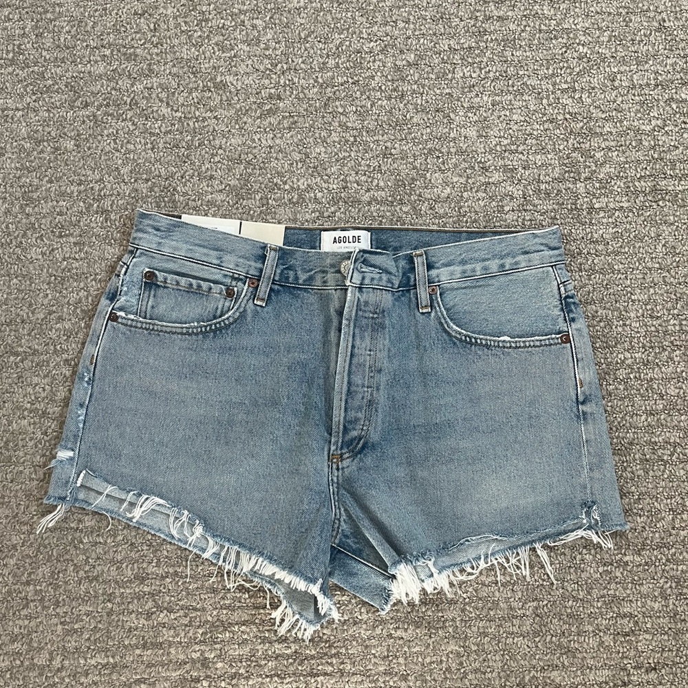 Agolde Distressed Denim Shorts